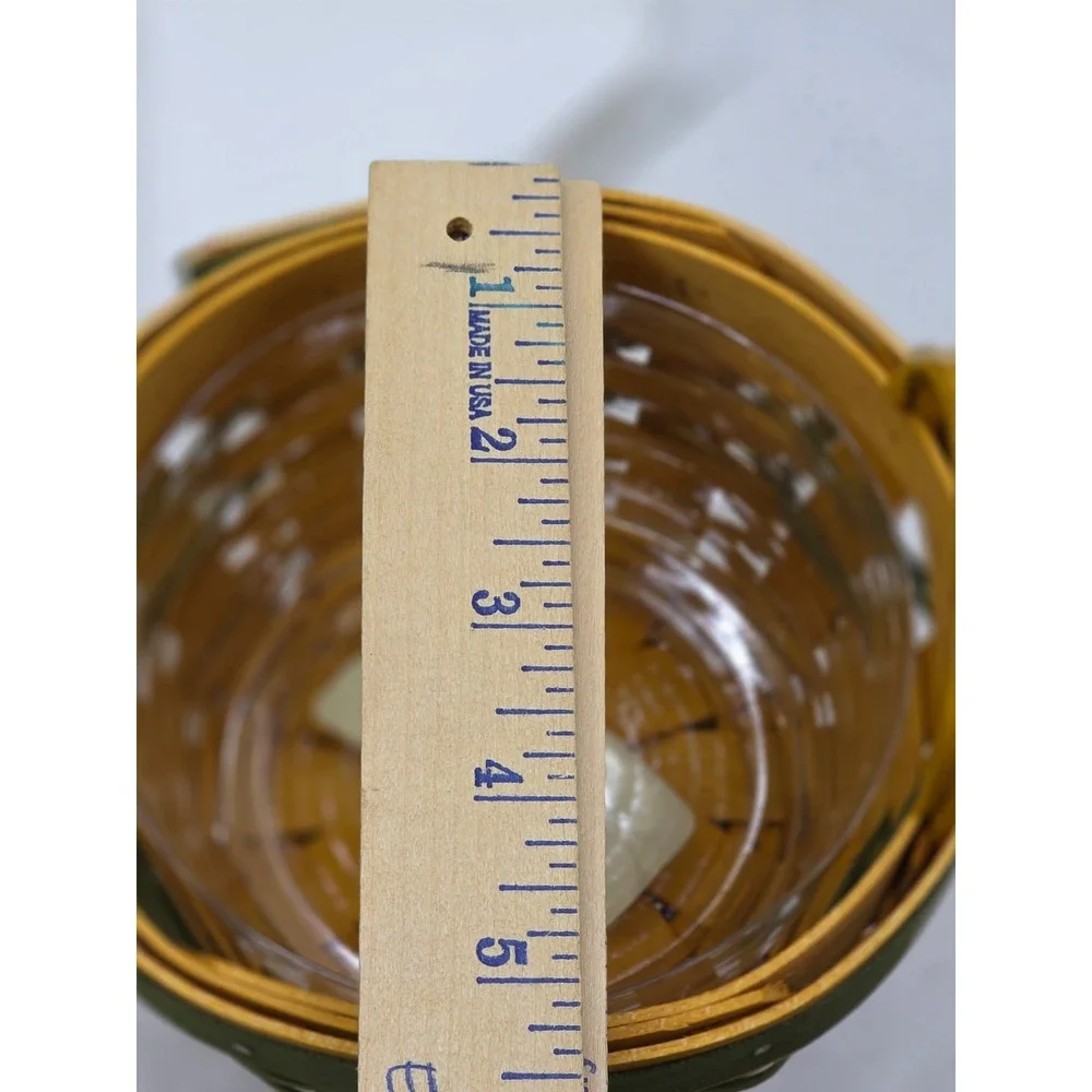 VTG Longaberger Peppermint‎ Basket Yellow 1999 Tree Trimming Collection Holiday